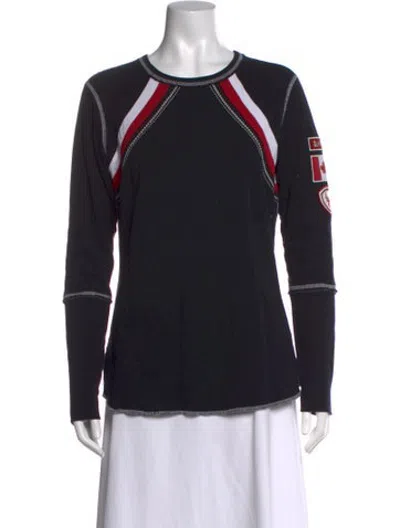 Pre-owned Alp N Rock Crew Neck Long Sleeve Top In Black