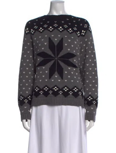 Pre-owned Alp N Rock Graphic Print Crew Neck Sweater In Black