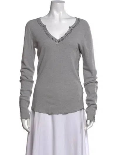 Pre-owned Alp N Rock V-neck Sweater In Grey