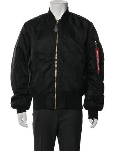 Pre-owned Alpha Industries Bomber Jacket In Black