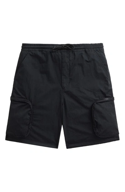 Alpha Industries Pull-on Cargo Shorts In Black