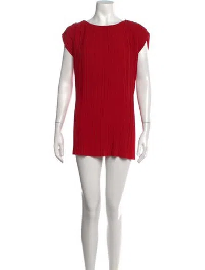 Pre-owned Alpha Studio Crew Neck Mini Dress In Red