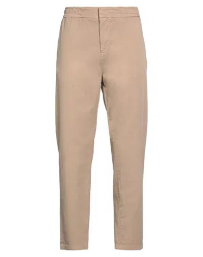 Alpha Studio Man Pants Sand Size 36 Cotton, Viscose, Elastane In Beige