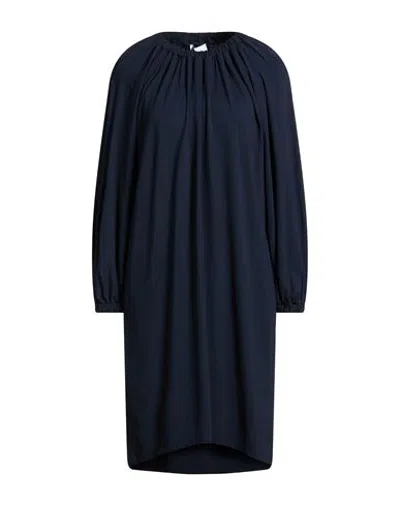 Alpha Studio Woman Mini Dress Midnight Blue Size 8 Cotton, Elastane