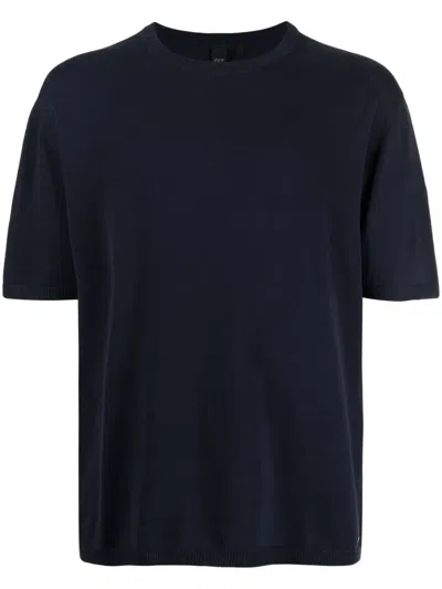 Alpha Tauri Crew-neck Short-sleeve Jumper In Blue