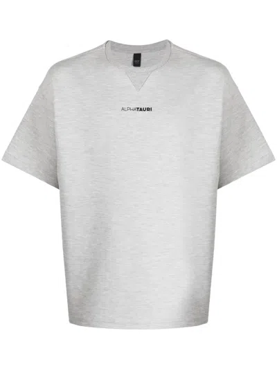 Alpha Tauri Logo-print Short-sleeve T-shirt In Grey