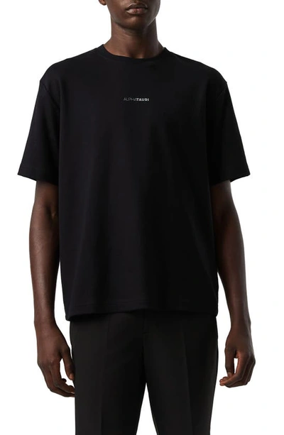Alphatauri Janso Organic Cotton Graphic T-shirt In Black