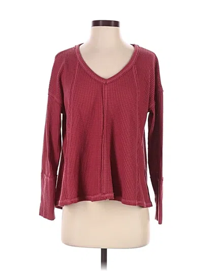 Pre-owned Altar'd State Cardigan Sweater In Burgundy