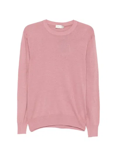 Altea Crew-neck Long-sleeve Sweater In Pink