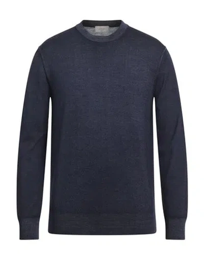 Altea Man Sweater Blue Size L Virgin Wool In Blue