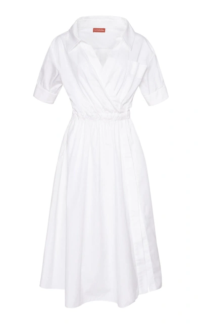 Altuzarra Lydia Cotton Poplin Midi Dress In White