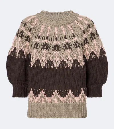 Altuzarra Marty Fair Isle Cotton Sweater In Multicoloured