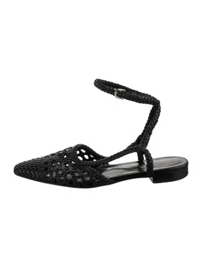 Pre-owned Altuzarra Patterned Flats In Black