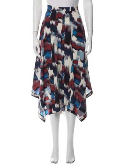 Pre-owned Altuzarra Silk Midi Length Skirt In Blue
