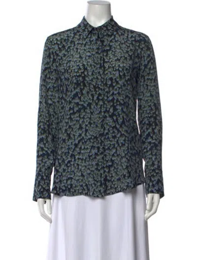 Pre-owned Altuzarra Silk Printed Blouse In Black