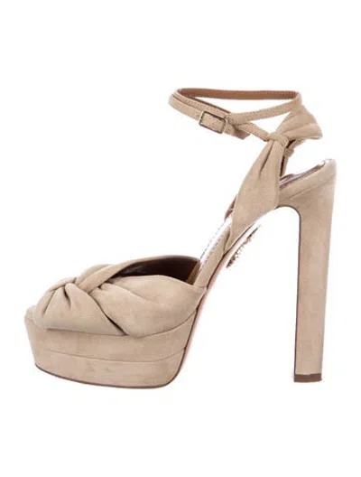 Pre-owned Altuzarra Suede Sandals In Neutrals