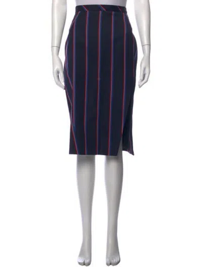 Pre-owned Altuzarra Virgin Wool Midi Length Skirt In Blue