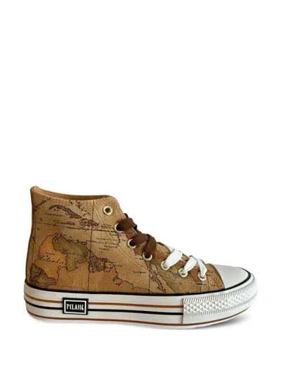 Alviero Martini 1° Classe Geo Classic High-top Sneakers In Neutral