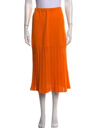 Pre-owned Alysi Midi Length Skirt In Orange