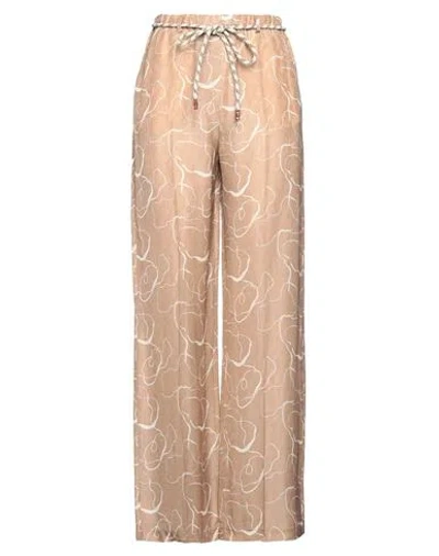 Alysi Woman Pants Light Brown Size 4 Cupro In Beige