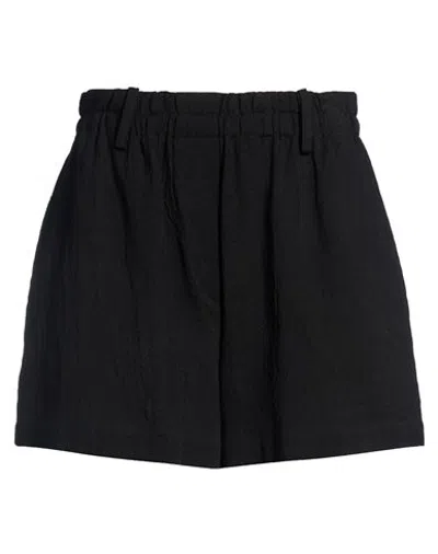 Alysi Woman Shorts & Bermuda Shorts Black Size 0 Lyocell, Linen