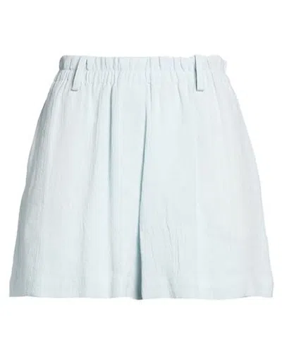 Alysi Woman Shorts & Bermuda Shorts Sky Blue Size 2 Lyocell, Linen