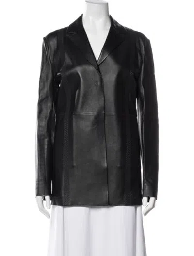 Pre-owned Alyx Lamb Leather Coat In Black