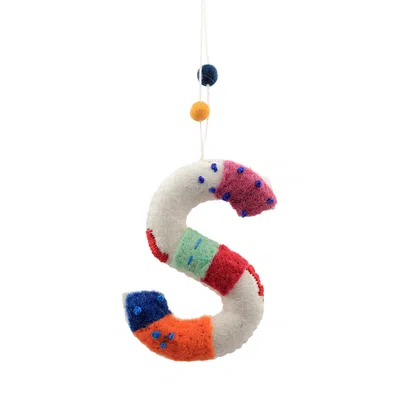 Aman Imports Felt Tie Dye Embroidered Hanging S Ornament