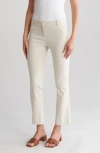 Amanda & Chelsea Chelsea Slim Straight Pants In Stone/ White