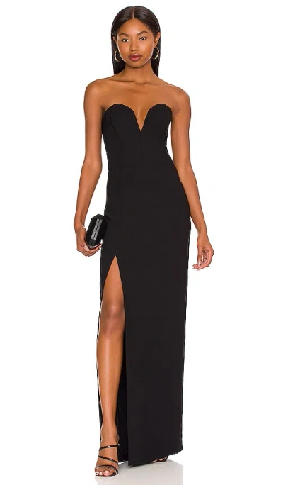 Amanda Uprichard Cherri Gown In Black