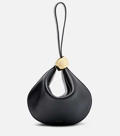 Amanu Zambia Leather Clutch In Black