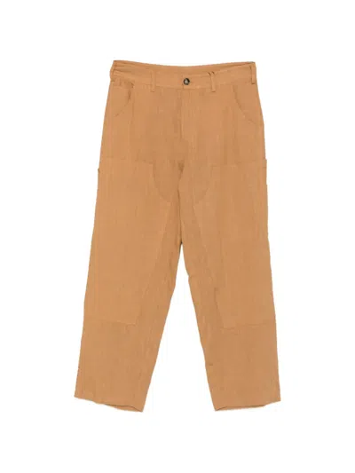 Amaranto Belt-loops Trousers In Orange