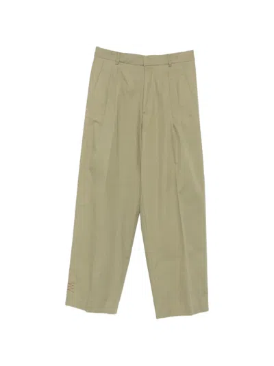 Amaranto Pleated-front Trousers In Gray