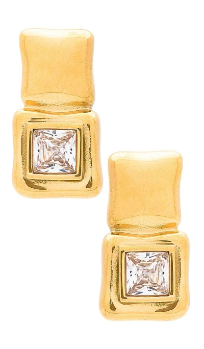 Amber Sceats Geo Earrings In Gold