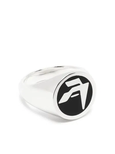 Ambush Epoxy Amblem Ring In Silver