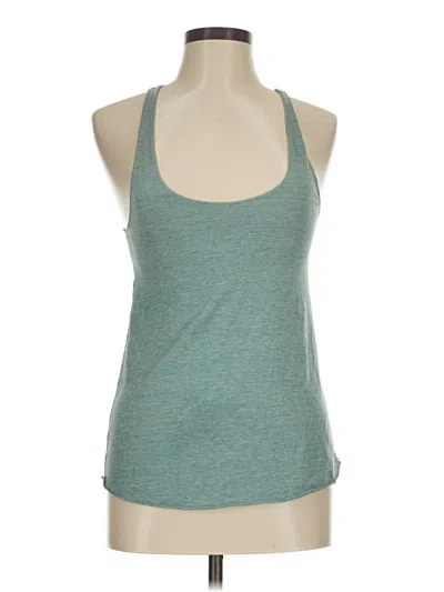 Pre-owned American Apparel Tank Top Teal Halter Neckline Tops