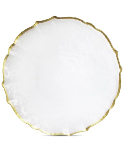 American Atelier Jay Import  Ice Queen With Gold-tone Rim Charger Plate