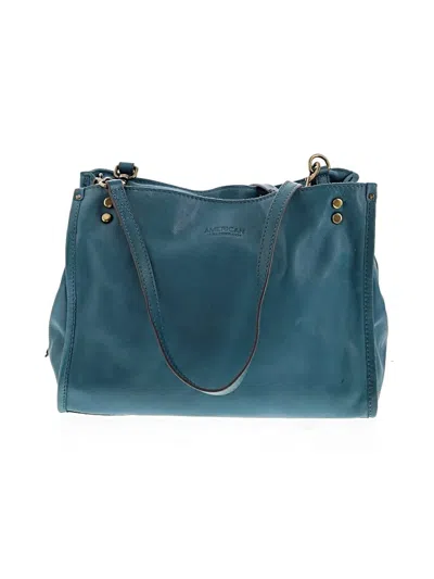 Pre-owned American Leather Co. Leather Shoulder Bag In Teal