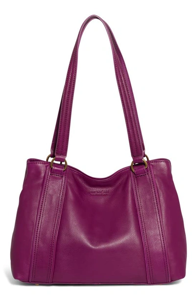 American Leather Co. Val Perfect Satchel Bag In Deep Berry Smooth