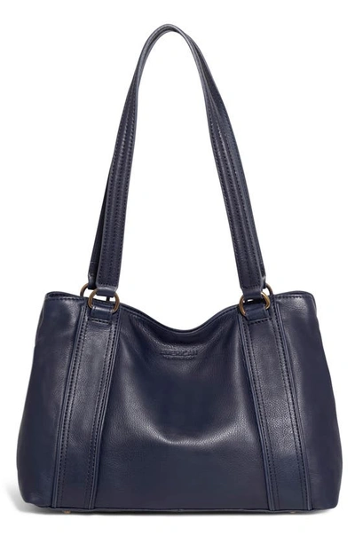American Leather Co. Val Perfect Satchel Bag In Navy Smooth