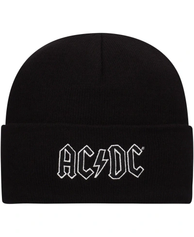 American Needle Men's  Black Ac/dc Cuffed Knit Hat