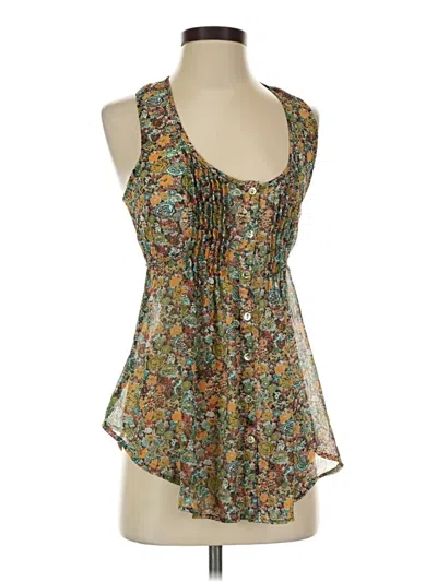 Pre-owned American Rag Cie Sleeveless Blouse In Green