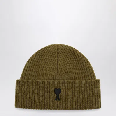 Ami Alexandre Mattiussi Ami De Coeur Bronze Wool Hat