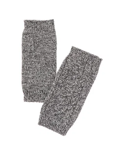 Amicale Cashmere Center Cable Cashmere Handwarmer In Grey