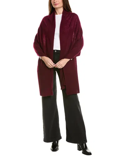 Amicale Cashmere Feather Weight Travel Wrap In Burgundy