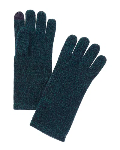 Amicale Cashmere Mouline Cashmere Texting Gloves In Green