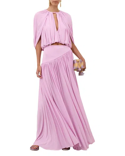Amina Glam 2pc Top & Skirt Set In Pink
