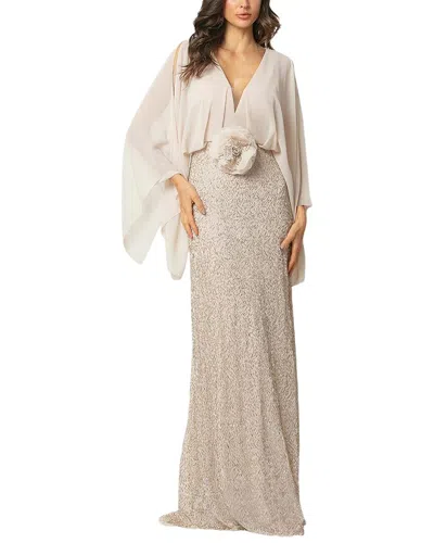 Amina Glam Long Sleeve Maxi Dress In White