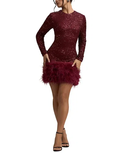 Amina Glam Mini Dress In Red