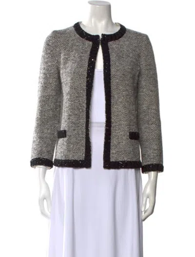 Pre-owned Amina Rubinacci Wool Tweed Pattern Sweater In Multicolor
